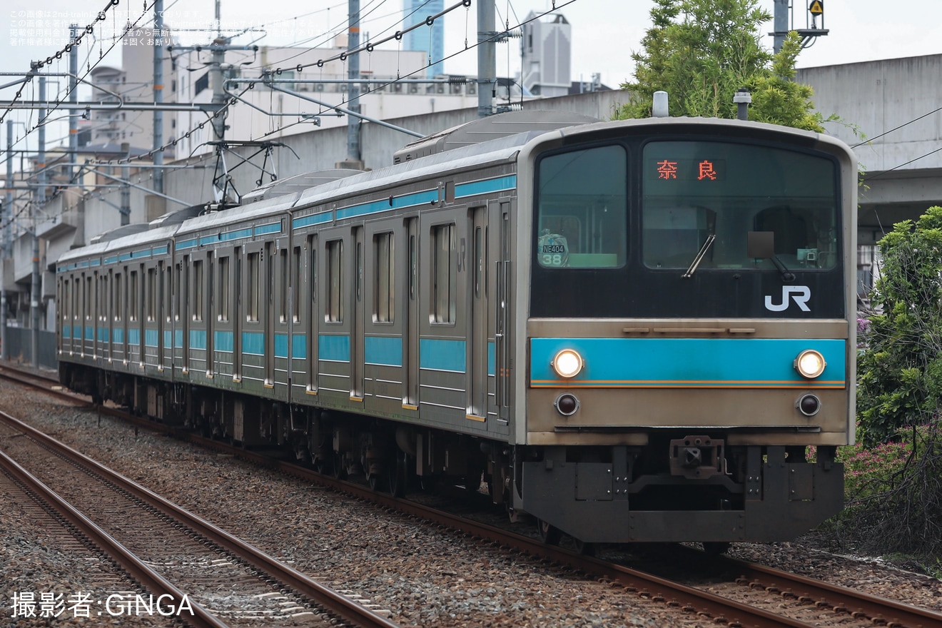 【JR西】205系NE404編成がJR大和路線の天王寺まで営業運転の拡大写真