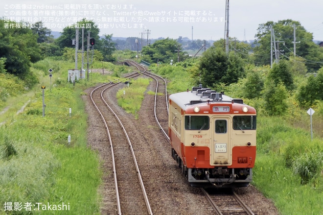 【JR北】キハ40-1759を使用した団体臨時列車が運転を不明で撮影した写真
