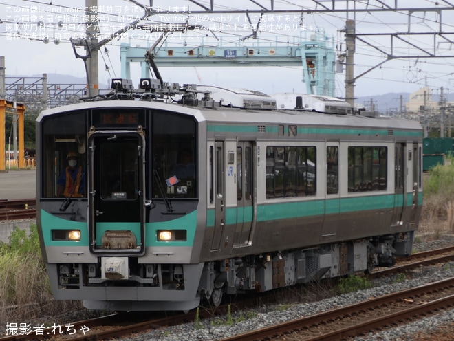 岸辺駅で撮影された【JR西】125系F1編成吹田総合車両所本所出場試運転
