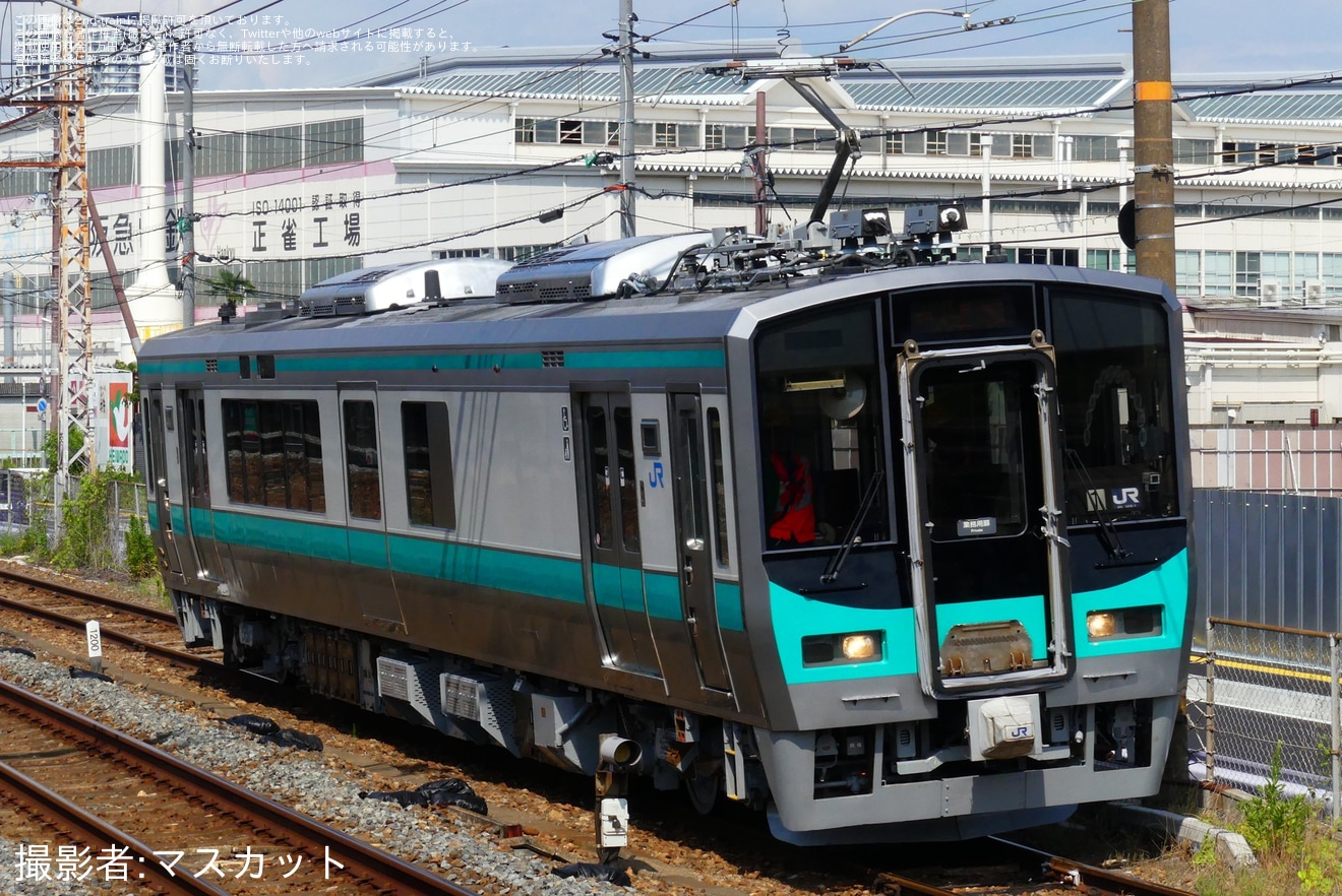 【JR西】125系F1編成吹田総合車両所本所構内試運転の拡大写真