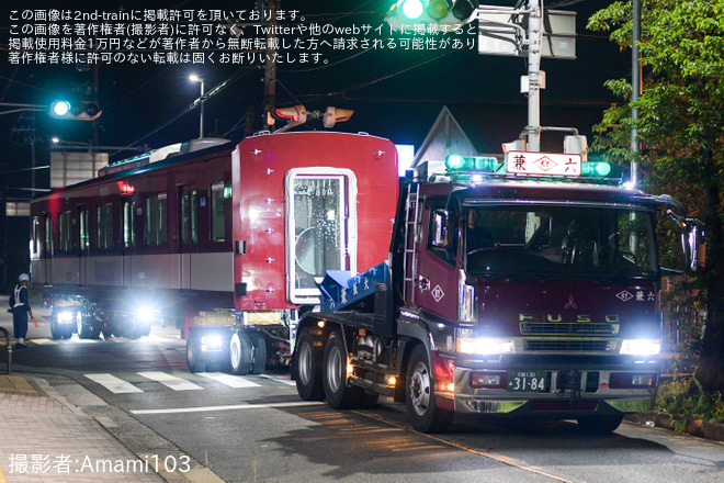 八尾市内で撮影された【近鉄】8A系8A19編成高安搬入陸送