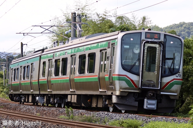 【JR東】E721系0番台P-15編成郡山総合車両センター出場回送を不明で撮影した写真