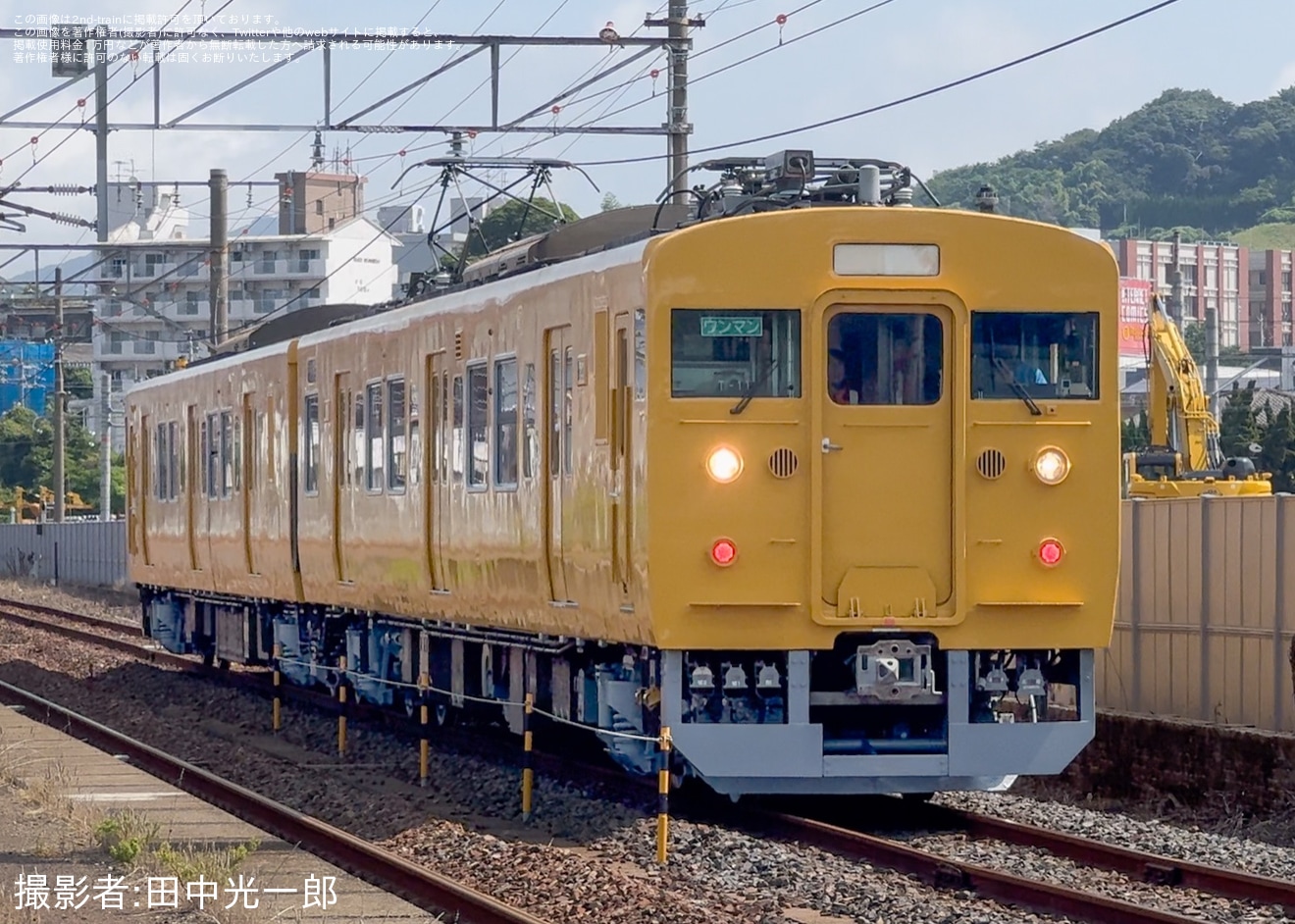 【JR西】115系T-11編成(T編成初の再延命工事施工車)下関総合車両所本所構内試運転の拡大写真
