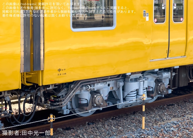 【JR西】115系T-11編成(T編成初の再延命工事施工車)下関総合車両所本所構内試運転を不明で撮影した写真