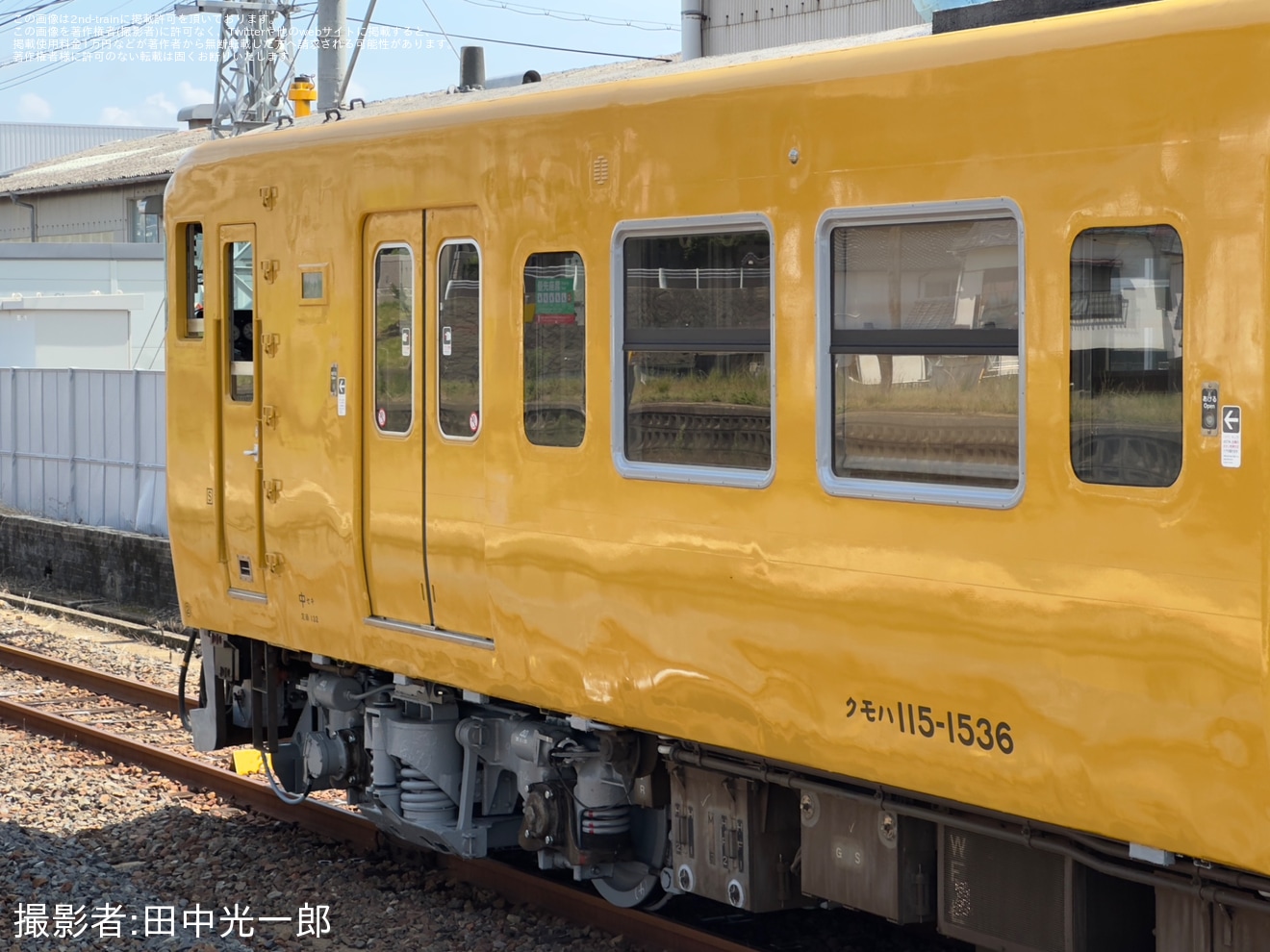 【JR西】115系T-11編成(T編成初の再延命工事施工車)下関総合車両所本所構内試運転の拡大写真