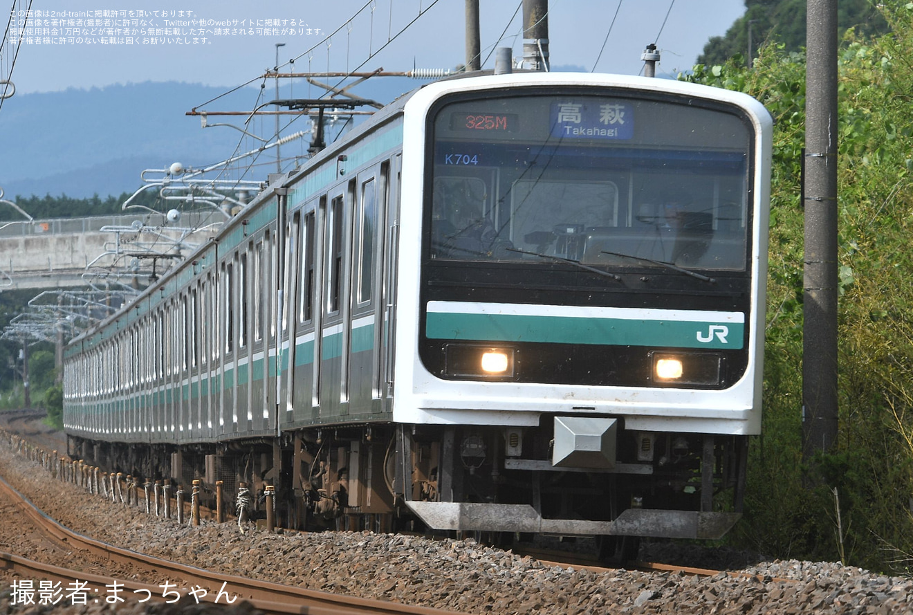 【JR東】E501系K704編成が高萩行き運用を代走の拡大写真
