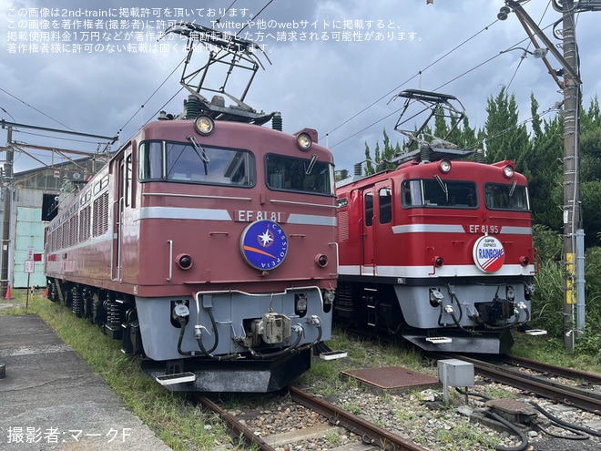 【JR東】上野(旧田端)統括センター「EF81機関車見学会(ヘッドマーク付き・ヘッドマーク持込可能)」開催を上野(旧田端)統括センターで撮影した写真