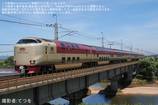 【JR西】サンライズ出雲91号運転(202508)を直江～出雲市間で撮影した写真