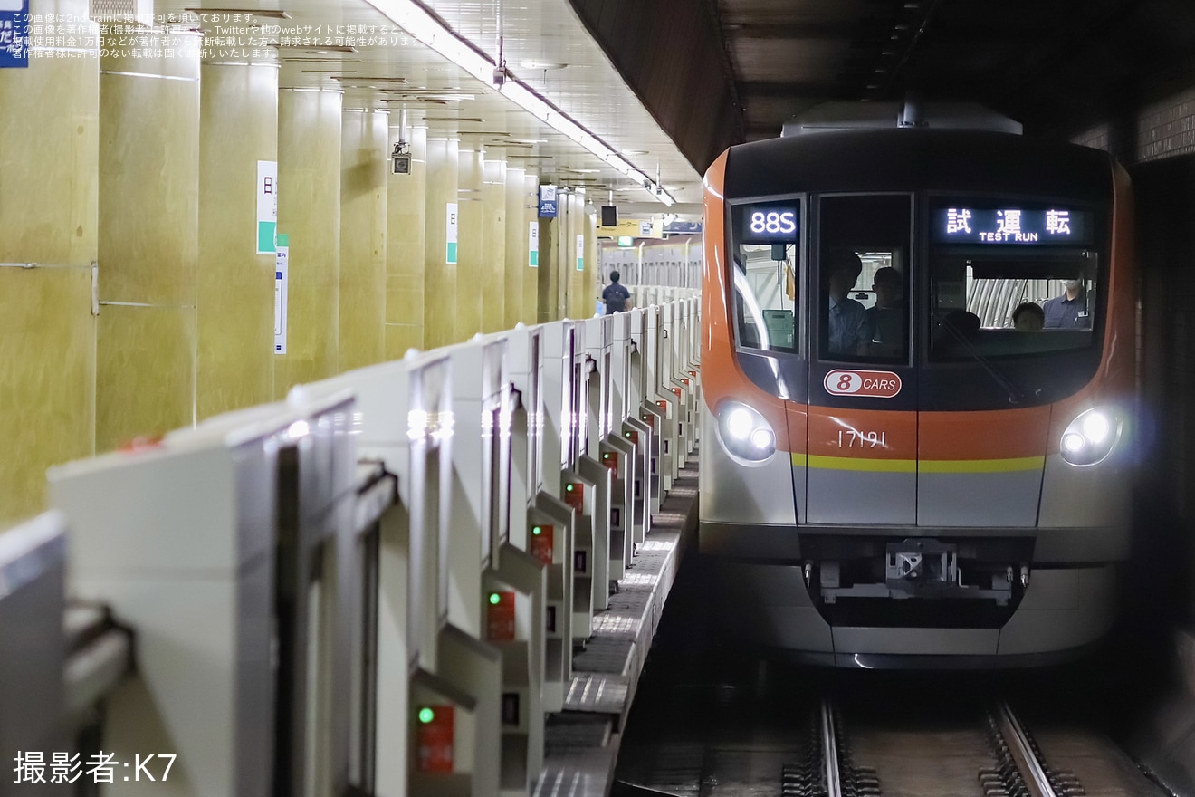 【メトロ】17000系17191F 綾瀬工場出場試運転の拡大写真