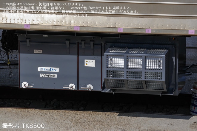 【東急】9000系9005Fデハ9605号車に新たに東洋電機製造製のVVVFインバータ装置設置