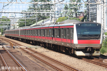 【JR東】E233系ケヨ553編成+ケヨF53編成 東京総合車両センター入場(202508)