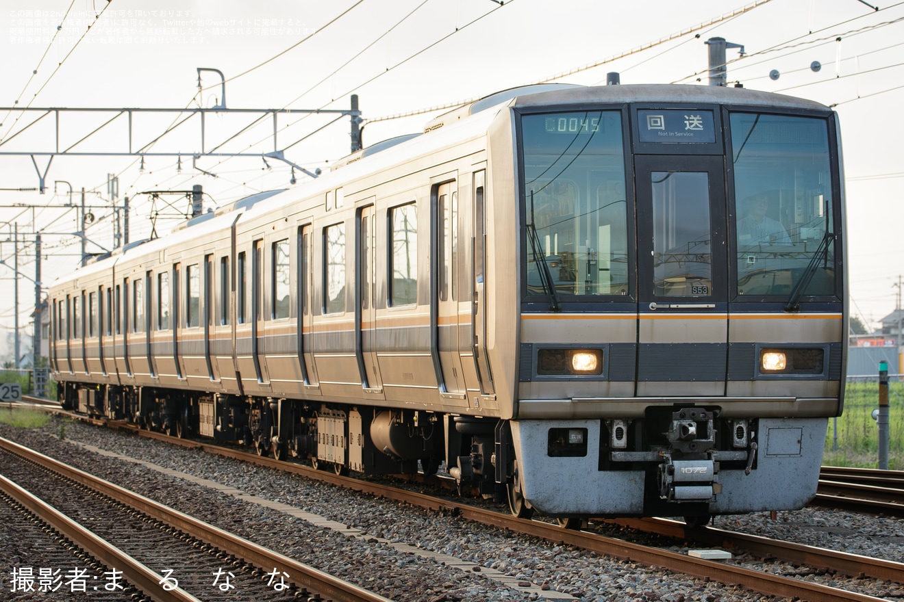 【JR西】207系S53編成網干総合車両所本所入場回送の拡大写真