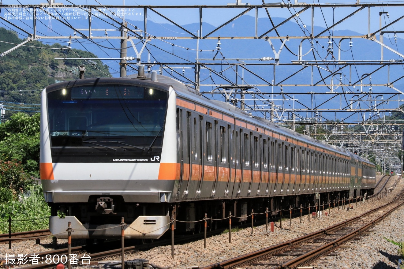 【JR東】E233系トタT9編成 長野総合車両センター入場回送の拡大写真