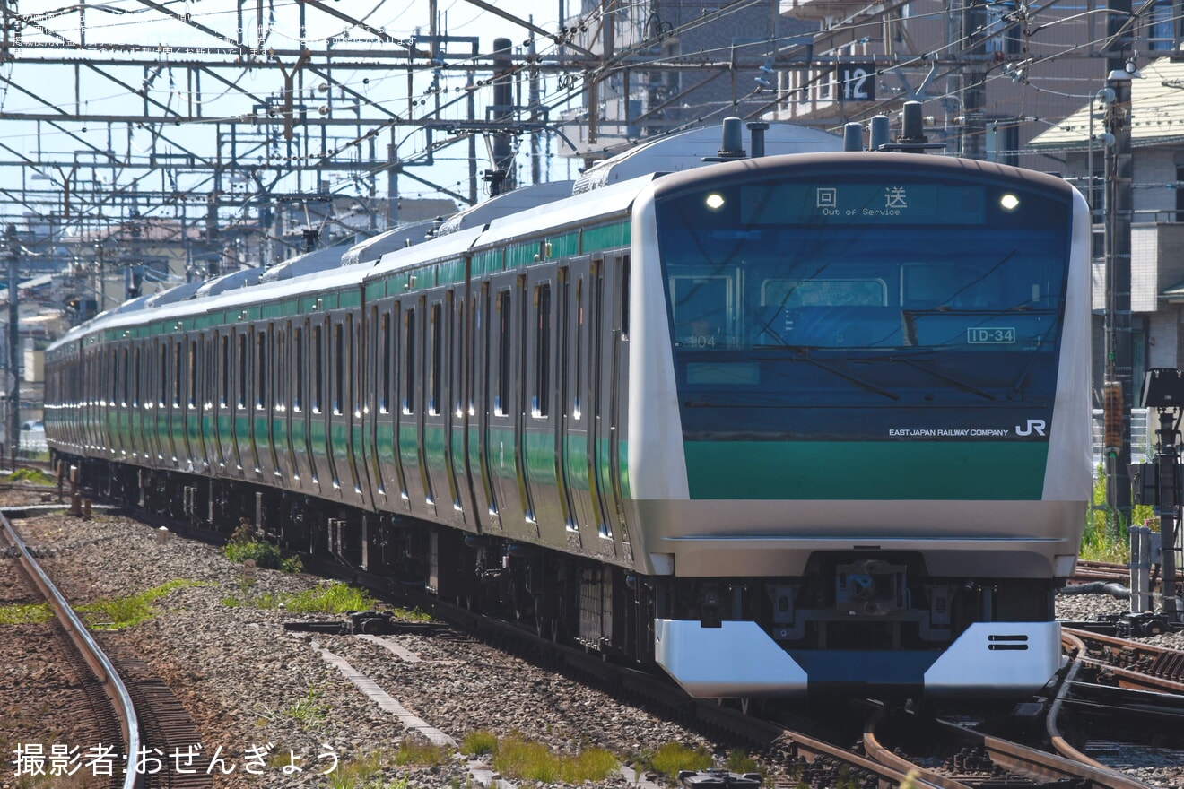 【JR東】E233系ハエ104編成使用 相鉄線内試運転の拡大写真