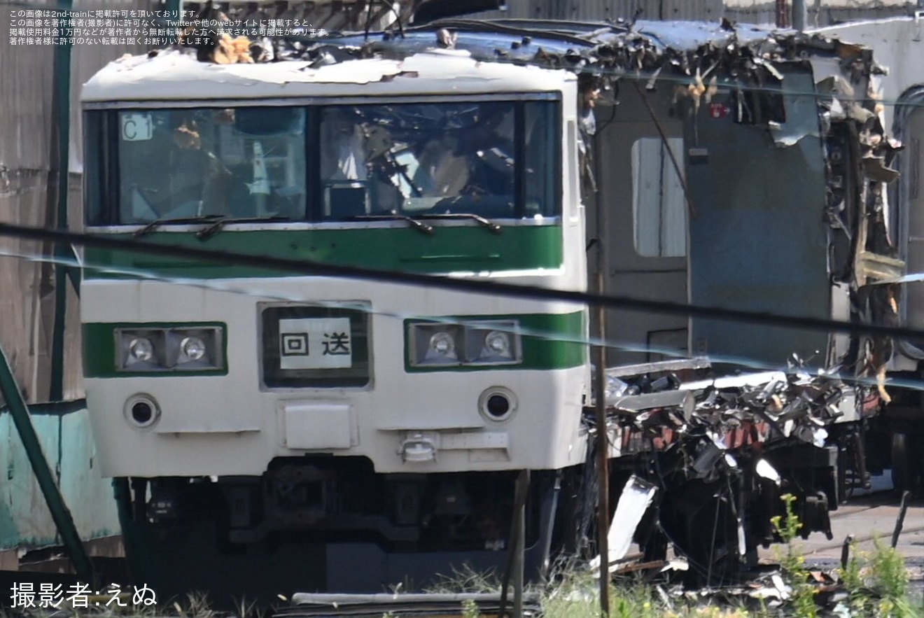 【JR東】185系C1編成のクハ185-102が解体開始の拡大写真