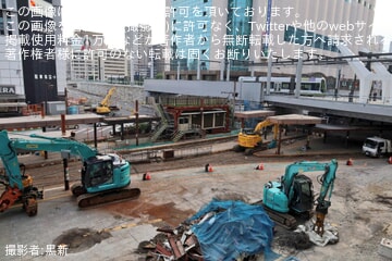 【広電】広島駅（地上ホーム）の解体作業が開始