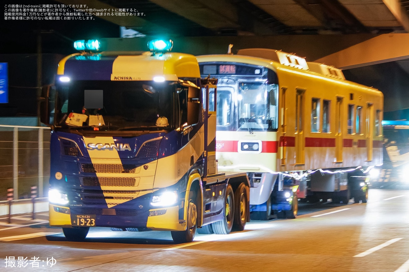 【西鉄】7050形7151Fが多々良車両基地へ陸送の拡大写真