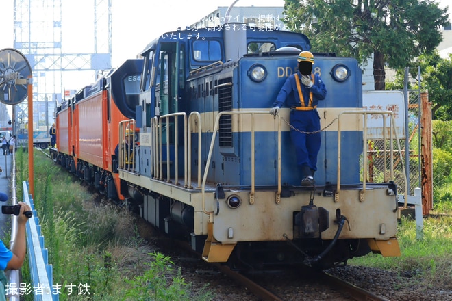 【台鉄】E500型E541+E542東芝府中事業所出場甲種輸送を不明で撮影した写真