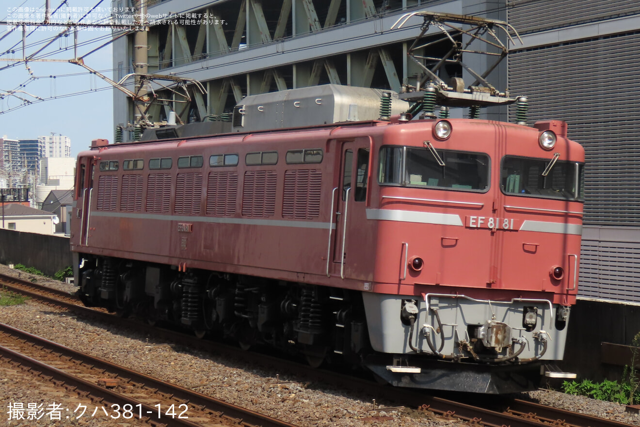【JR東】EF81-81使用神立試単(20250821)の拡大写真