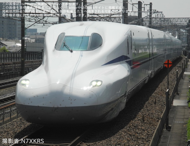 【JR海】N700S J10編成浜松工場出場試運転(202508)を不明で撮影した写真