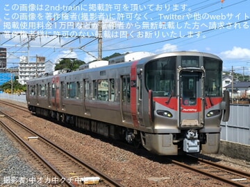 【JR西】227系中ヒロS04編成下関総合車両所本所出場に向けた構内試運転