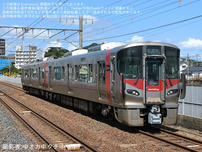 【JR西】227系中ヒロS04編成下関総合車両所本所出場に向けた構内試運転