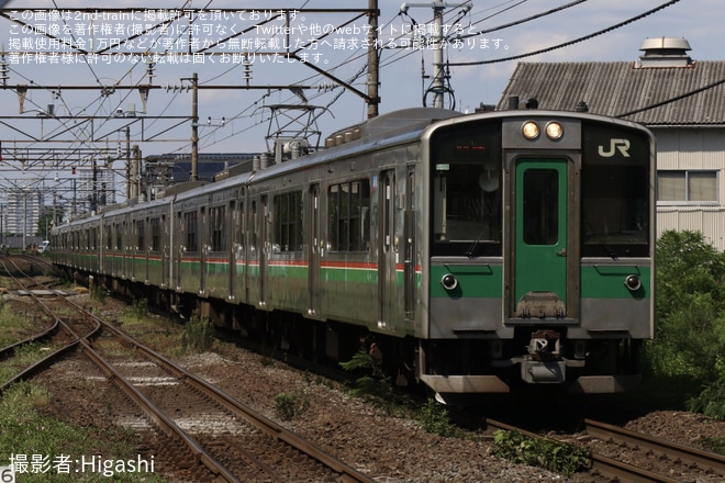【JR東】釈迦堂川花火大会の臨時列車運転のため701系8両編成が送り込み回送