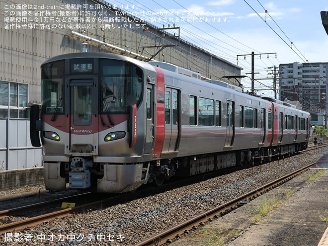 【JR西】227系中ヒロS04編成下関総合車両所本所出場に向けた構内試運転