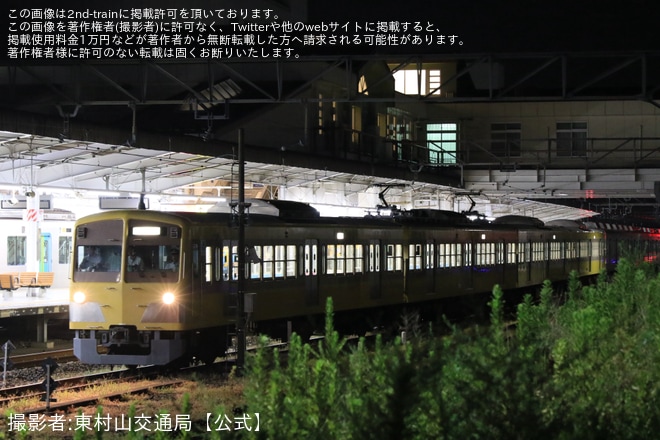 【西武】9000系9011F(4両)が小手指車両基地から武蔵丘車両検修場へ回送