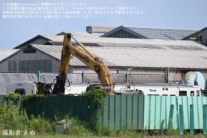【JR東】185系C1編成最後の1両(クハ185-2)の解体が確認を長野総合車両センター付近で撮影した写真