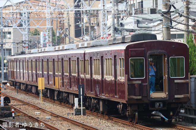 【阪急】7300系7304Fが休車札を付けて入換を不明で撮影した写真