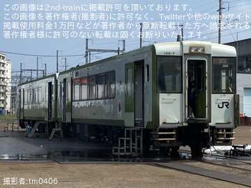 【JR東】キハ100-7とキハ100-42が郡山総合車両センターの解体線に移動