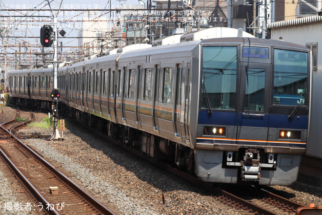 【JR西】吹田始発の普通須磨行きを運転を吹田駅で撮影した写真