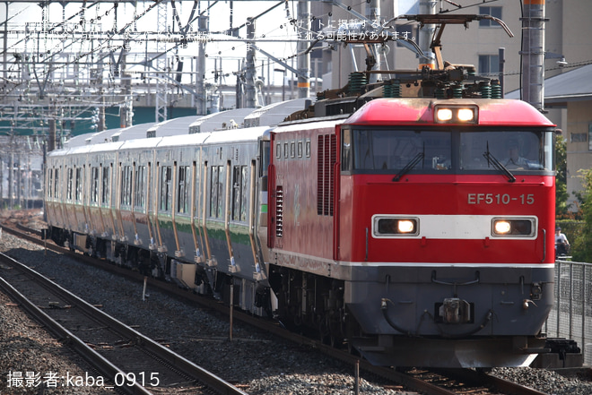 【JR北】733系B-4107編成+B-4207編成甲種輸送を桂川駅で撮影した写真