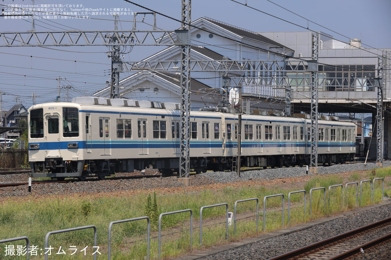 【東武】800型805F 南栗橋工場出場試運転の拡大写真