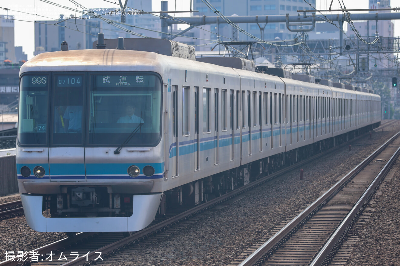 【メトロ】07系07-104F TASC調整試運転の拡大写真