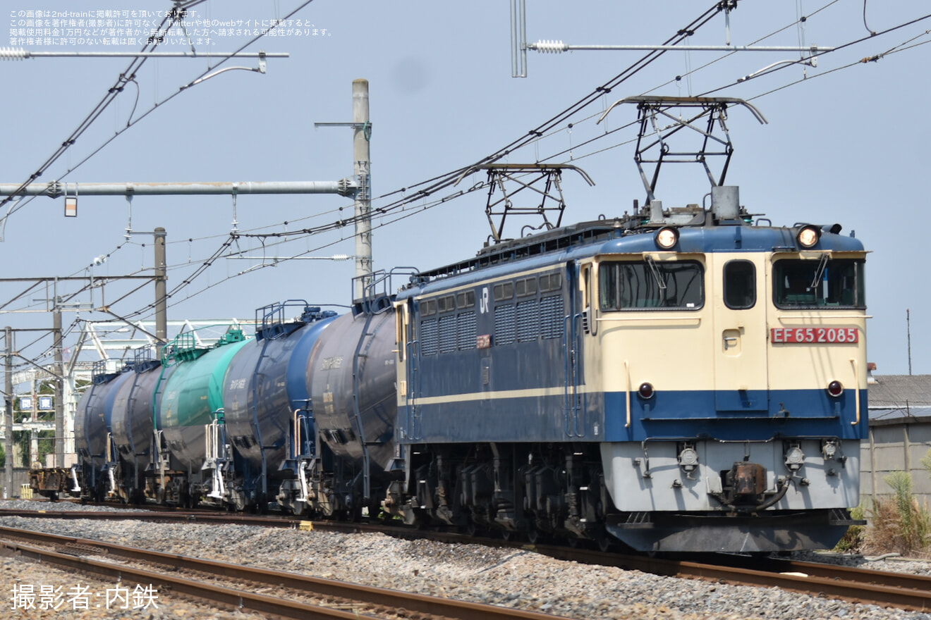 【JR貨】8764レ EF65-2085代走(2025年8月27日)の拡大写真