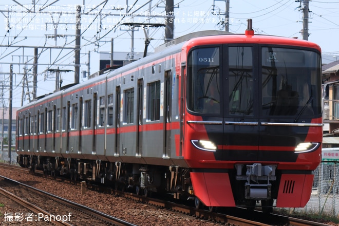 【名鉄】9500系9511F舞木検査場出場試運転を不明で撮影した写真