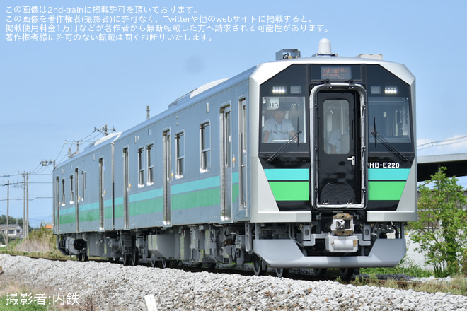 丹荘～児玉間で撮影された【JR東】HB220系2両八高線児玉まで試運転