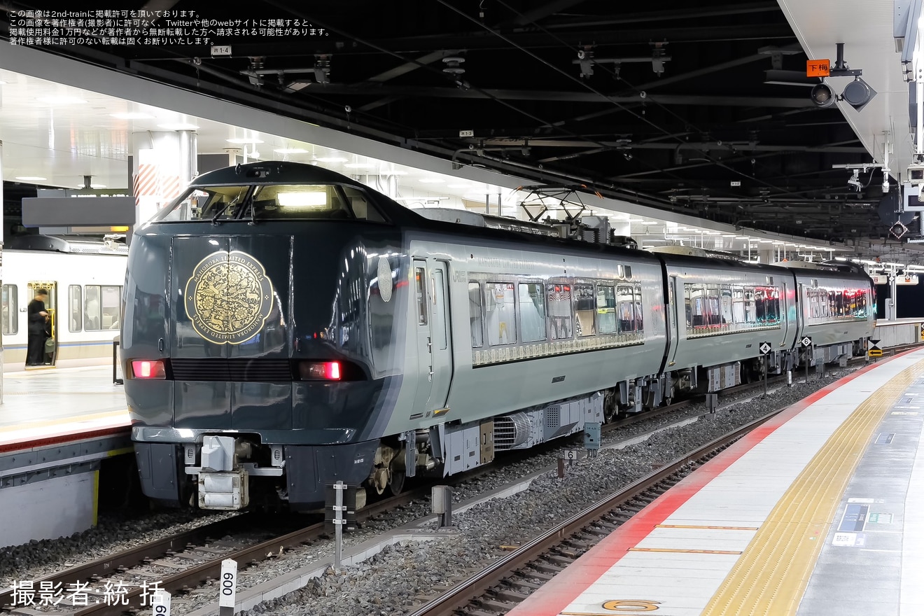 【JR西】683系6000番台N02編成まほろば「悠久」フルスクリーンホームドア試験の拡大写真