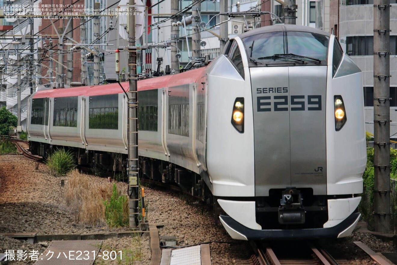 【JR東】E259系クラNe019編成 大宮総合車両センター出場回送の拡大写真