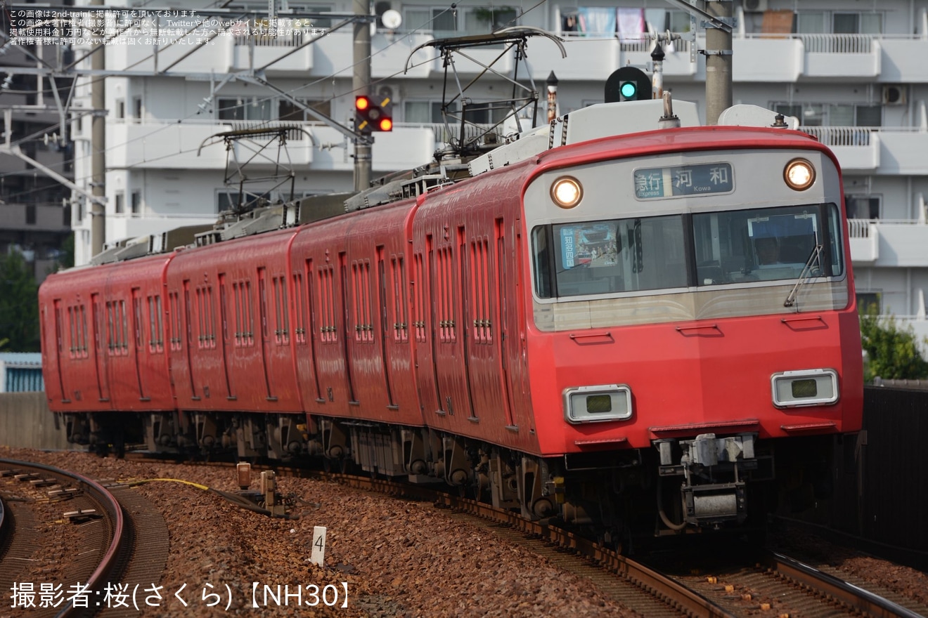 【名鉄】6500系6501Fへ知多四国系統板が取り付けの拡大写真