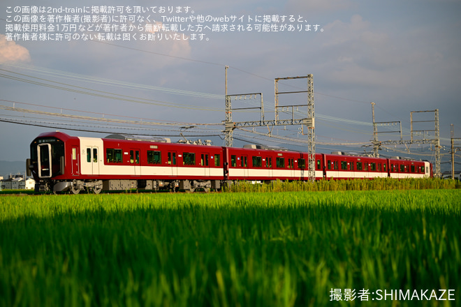 【近鉄】8A系8A19 五位堂検修車庫出場回送を田原本～石見間で撮影した写真