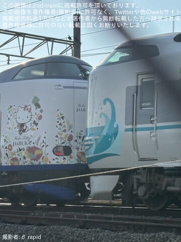【JR西】287系HC603編成へ「特急くろしお60周年記念ラッピング」が確認