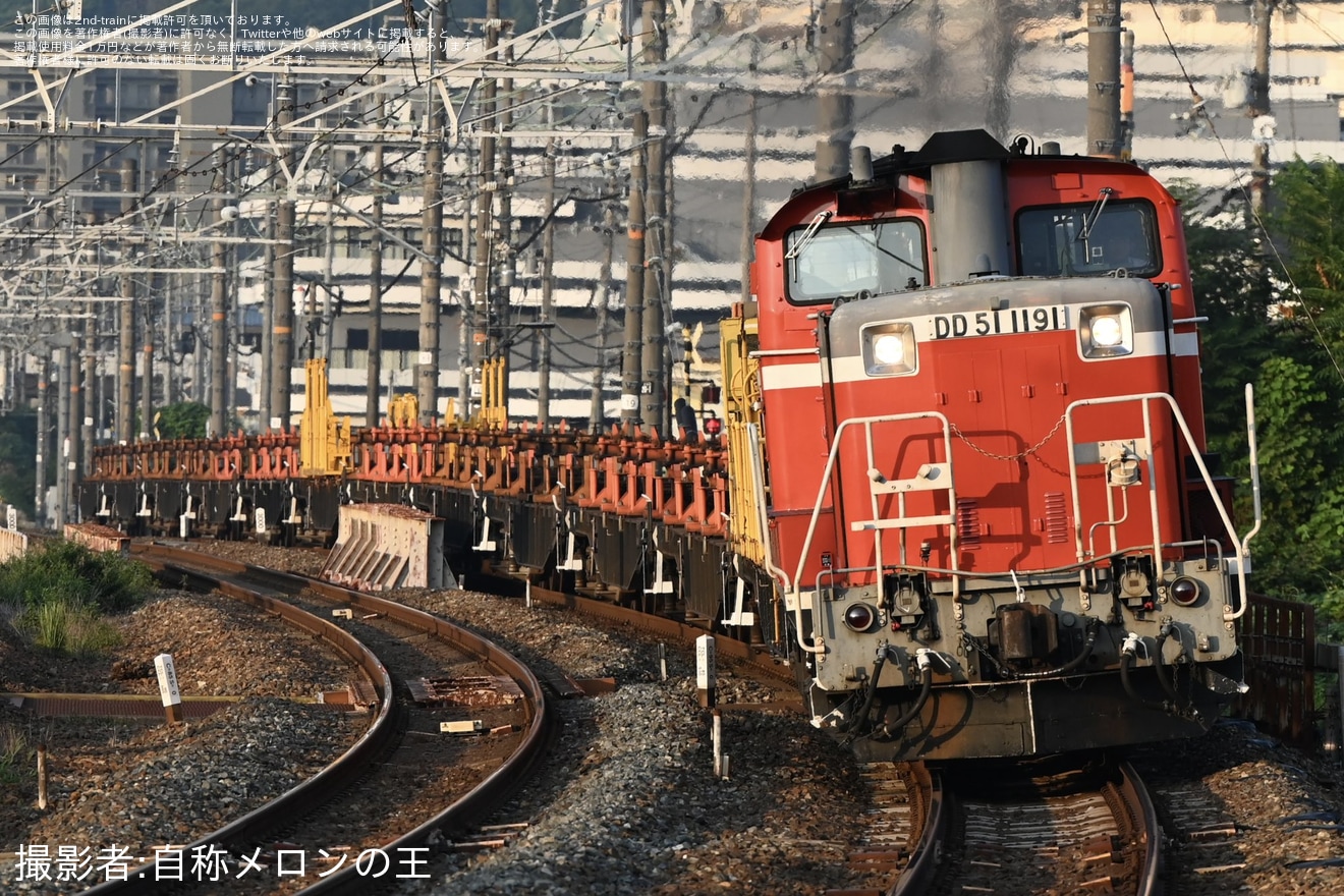 【JR西】DD51-1191宮原工臨返空の拡大写真