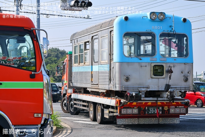 【北鉄】8000系8801編成8801号車(元京王3000系トップナンバー）廃車陸送
