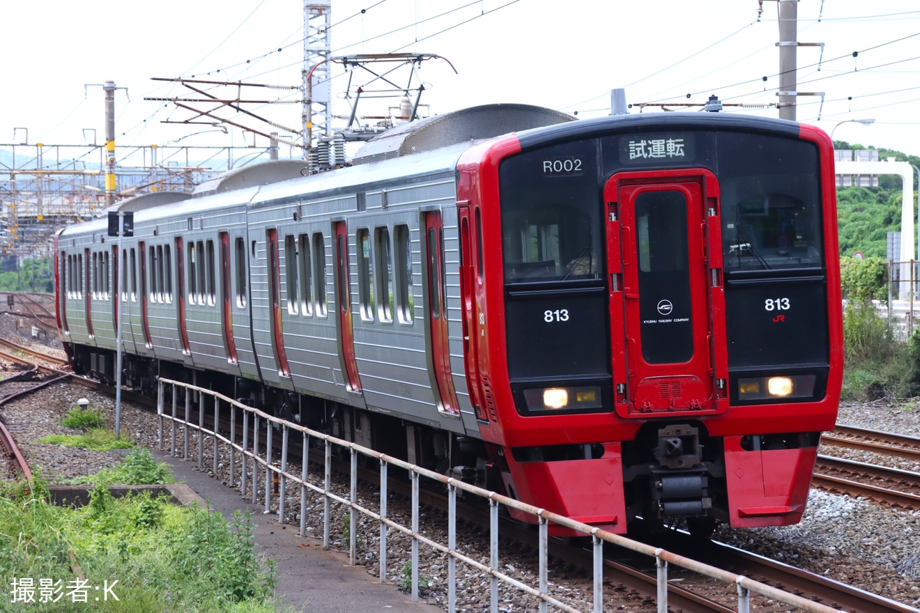 【JR九】813系RM002編成小倉総合車両センター入場回送の拡大写真