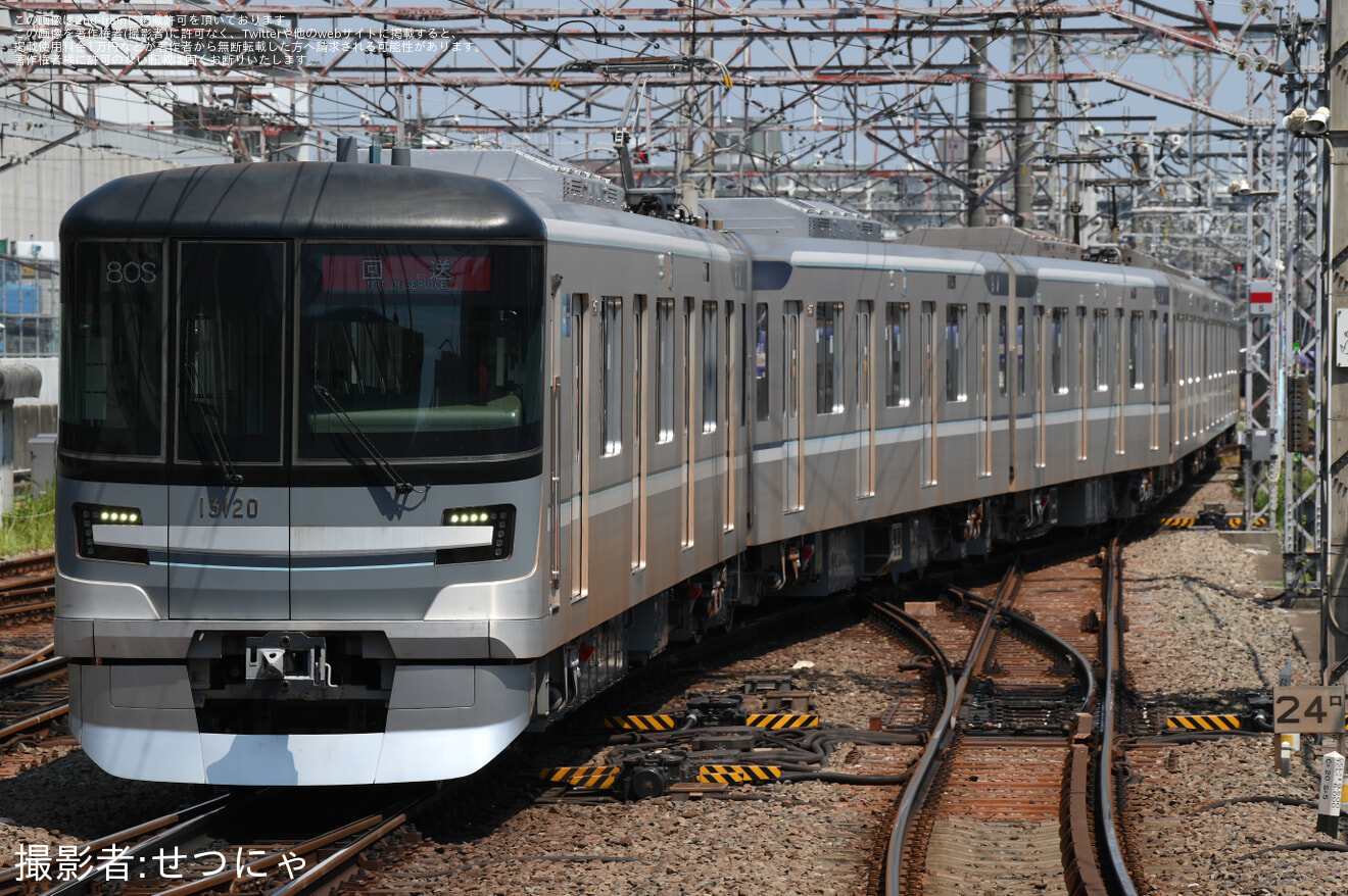 【メトロ】13000系13120F鷺沼工場出場回送(202509)の拡大写真