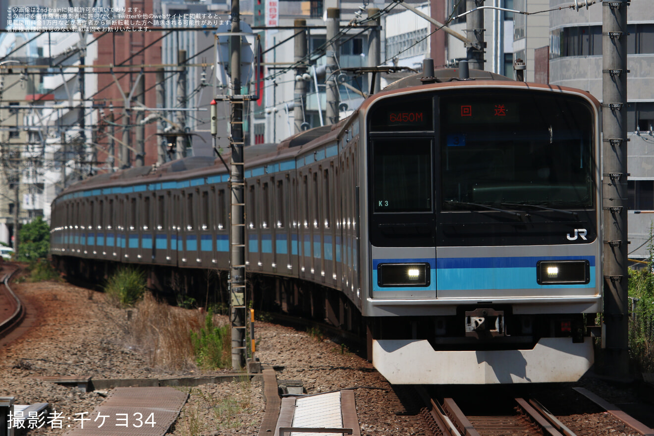 【JR東】E231系ミツK3編成東京総合車両センター入場回送の拡大写真