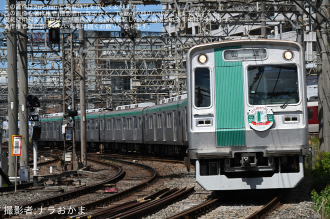 西大寺検車区(敷地外)で撮影された【近鉄】訓練に伴う京都市交通局10系1108F(第8編成)西大寺検車区回送
